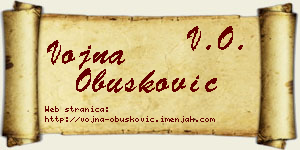 Vojna Obušković vizit kartica